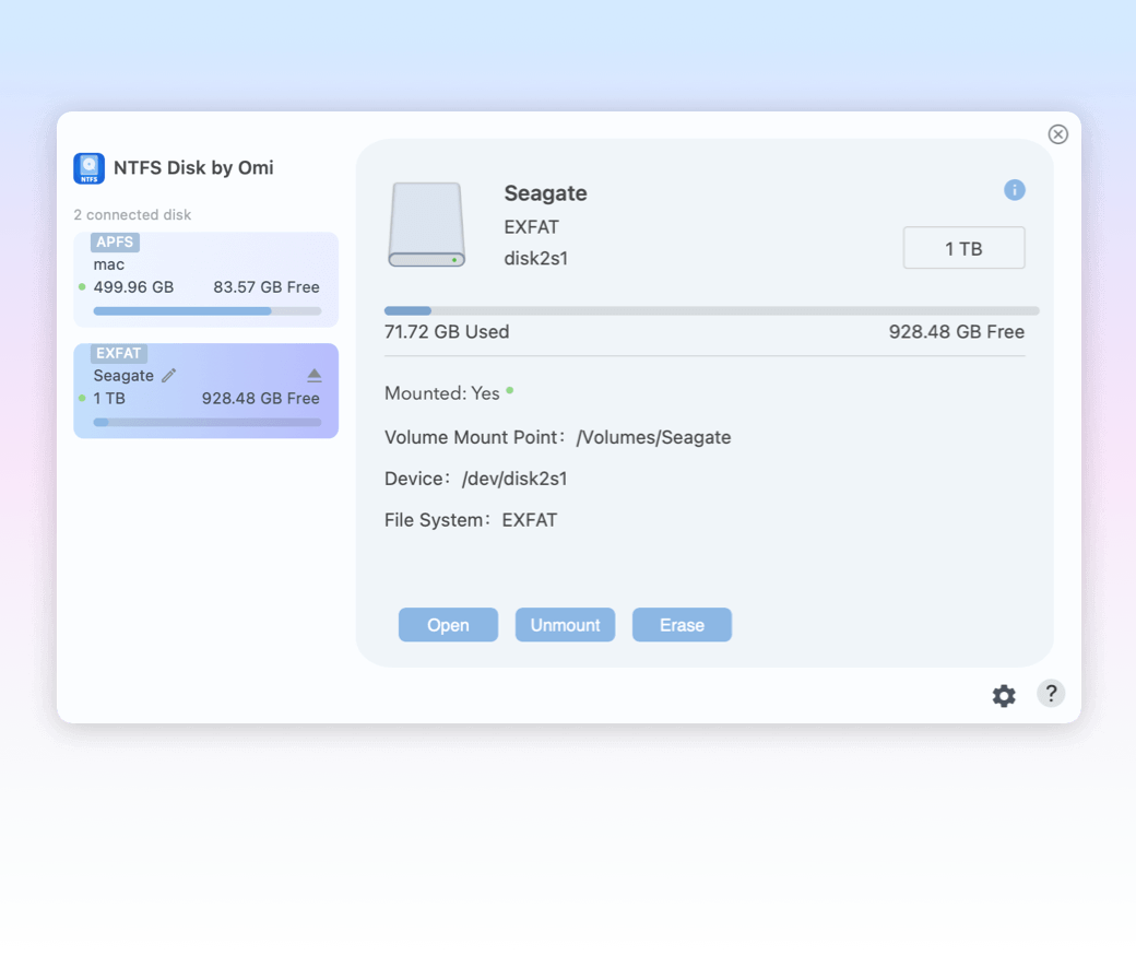 在Mac上管理您的Windows NTFS磁盘